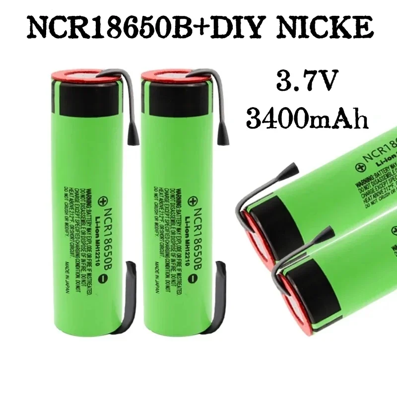 

New NCR18650B Rechargeable Li-ion Battery, 3.7V, 3.7V, 3.7V, 18650 Battery, 3400mAh, Nicke DIY, High Quality, 1-20Pcs