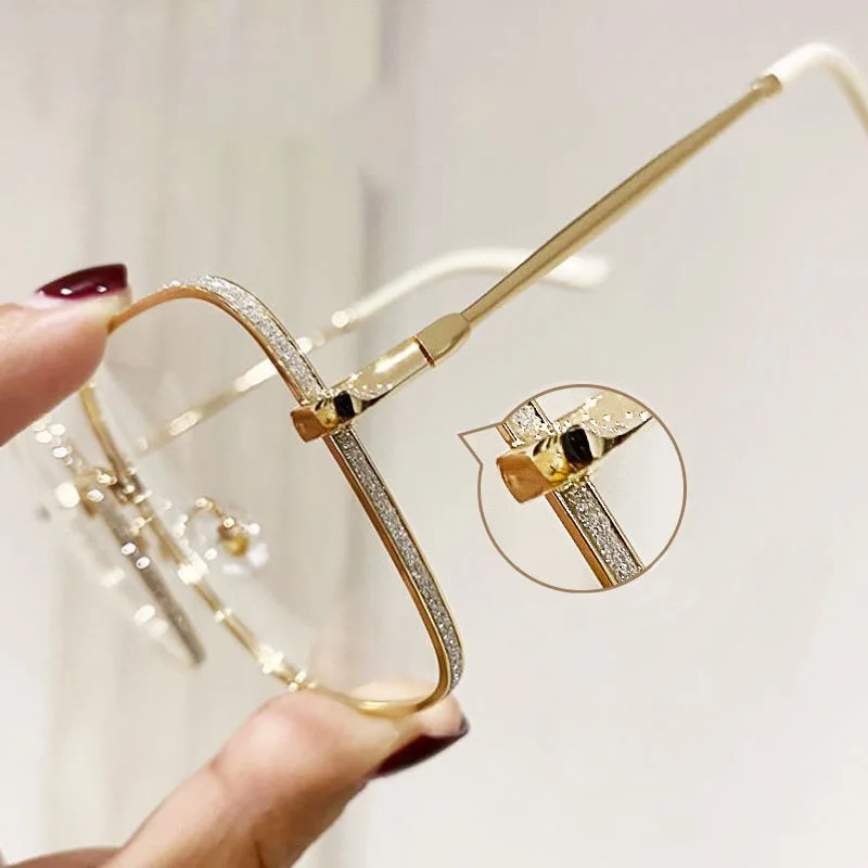 Photochrome Anti-Strahlungs-Brille für Damen, Schattierungen für Damen und Herren, Übergangsbrille, austauschbare Linse, übergroße Rahmen – Detail 2