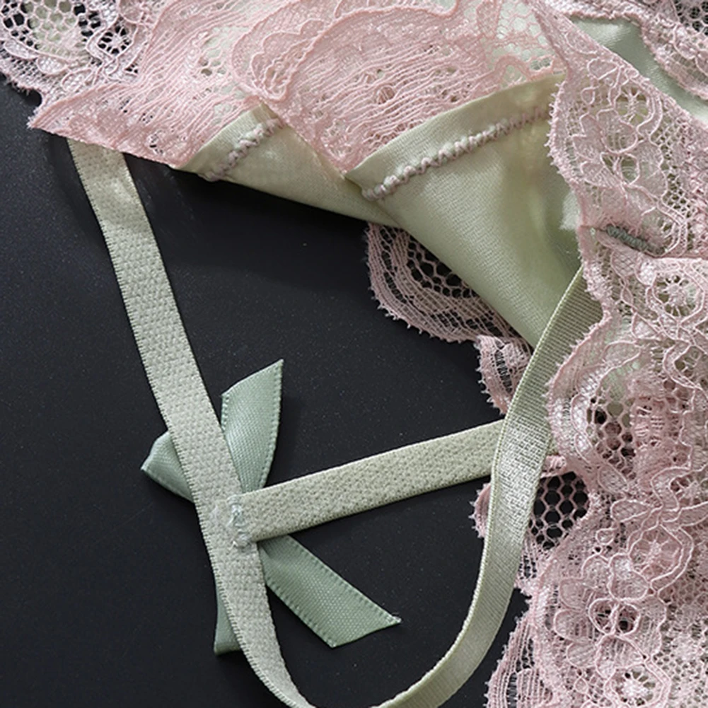 Hot Briefs Men's Perspective Lace Patchwork Ice Silk 3D Bulge Pouch Underwear Elastic Breathable Soft Panties