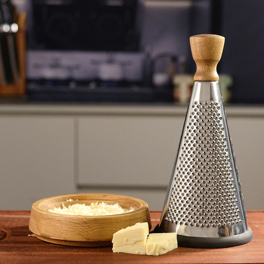 Cone Grater Cheese Grater Manual Cheese Grater Stainless Steel Silver Grater Veggie Chopper Vegetable Sturdy Cheese Grater