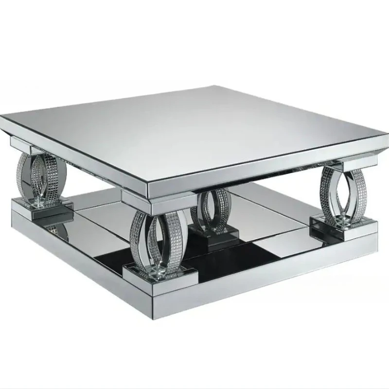 

Furniture Silver coffee table with base, living room coffee table