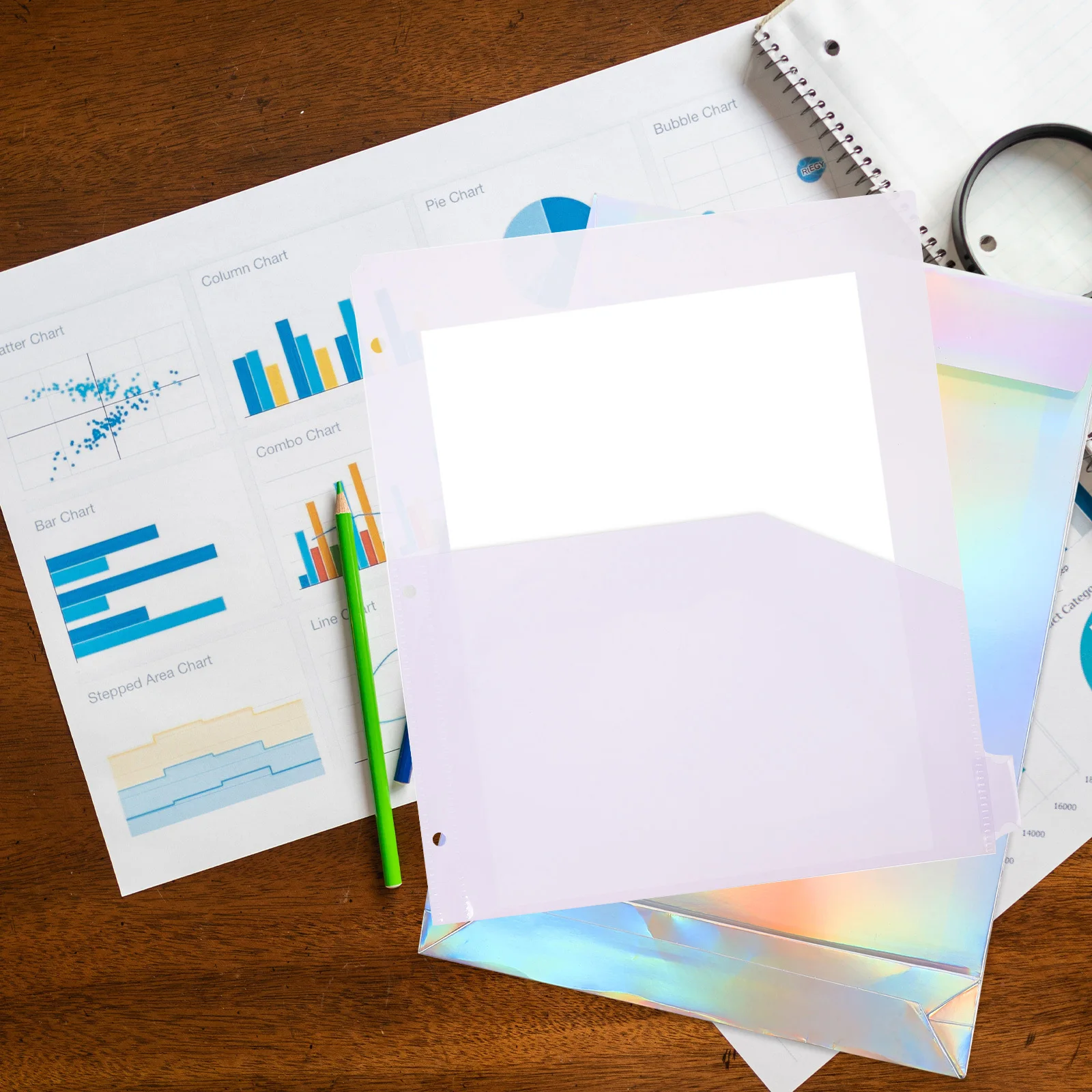 

8 шт., разделитель для файлов формата А4, пластиковая папка с отверстиями, разделители для переплета с карманами, органайзер для документов, прозрачный лист