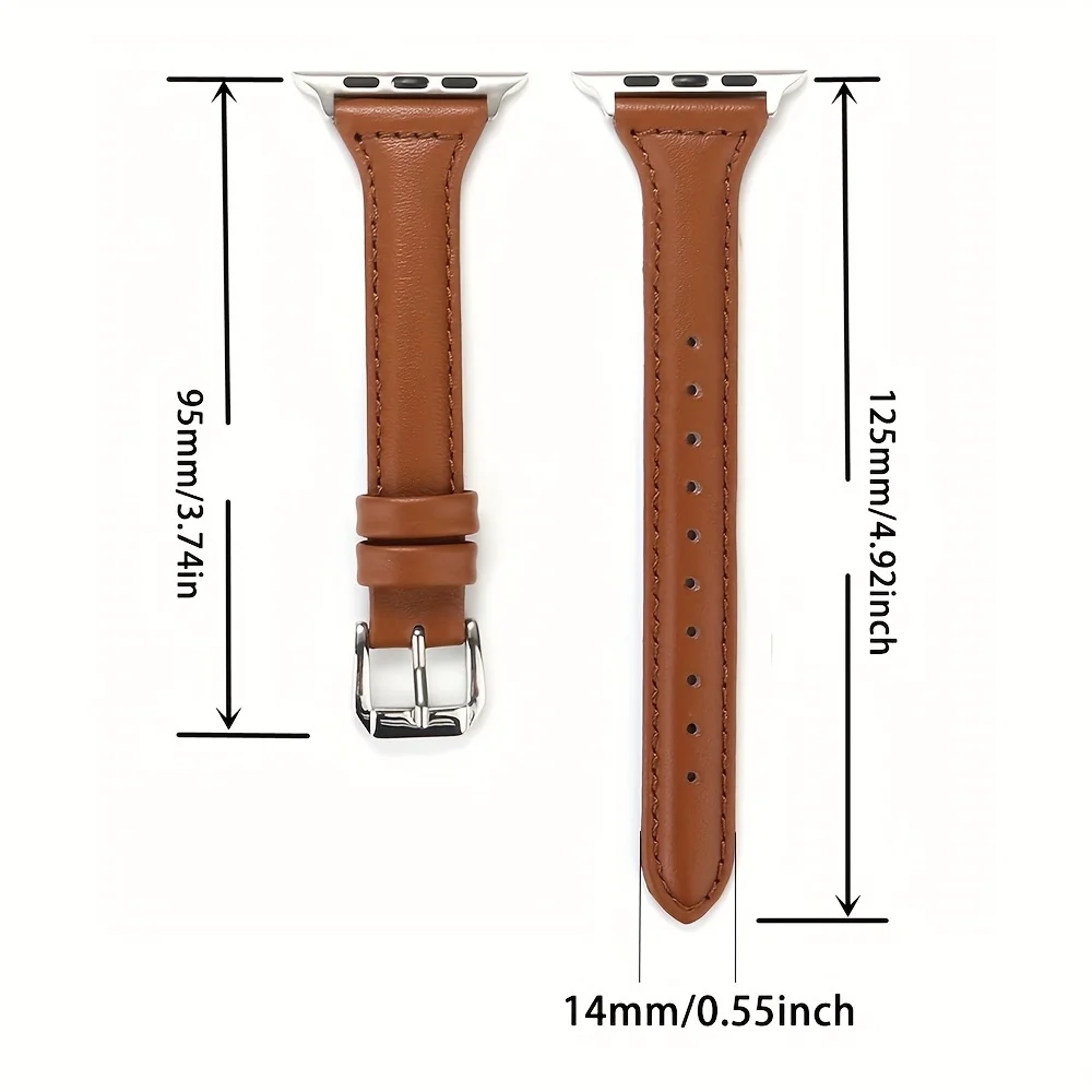 Slim Leather Strap For Apple Watch Band 44mm 40mm 41mm 42mm 38mm 49 44 mm Bracelet apple watch 8 45mm bands Ultra 7 se 3 4 6 10