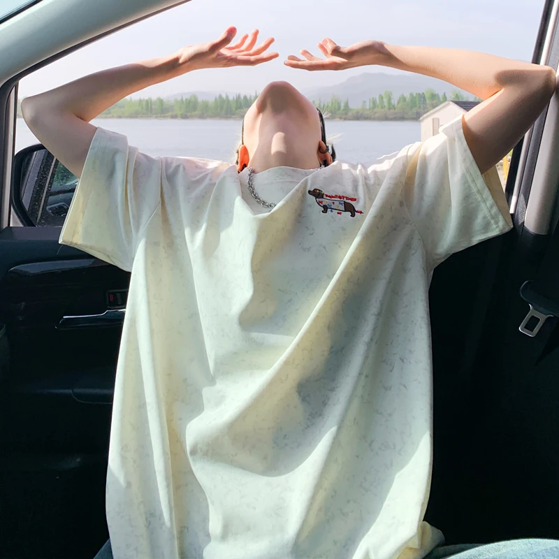 

Мужская хлопковая футболка большого размера с забавным принтом собаки 5XL, мужские футболки большого размера с графикой, винтажная повседневная одежда, летние футболки для мужчин