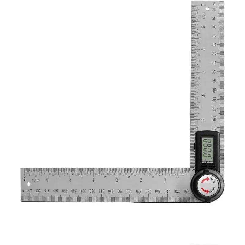 200mm Woodworking Angle Ruler Goniometer Angle Finder Gauge Meter Protractor Electronic Digital 360-Degree 2 in 1 Multifunction