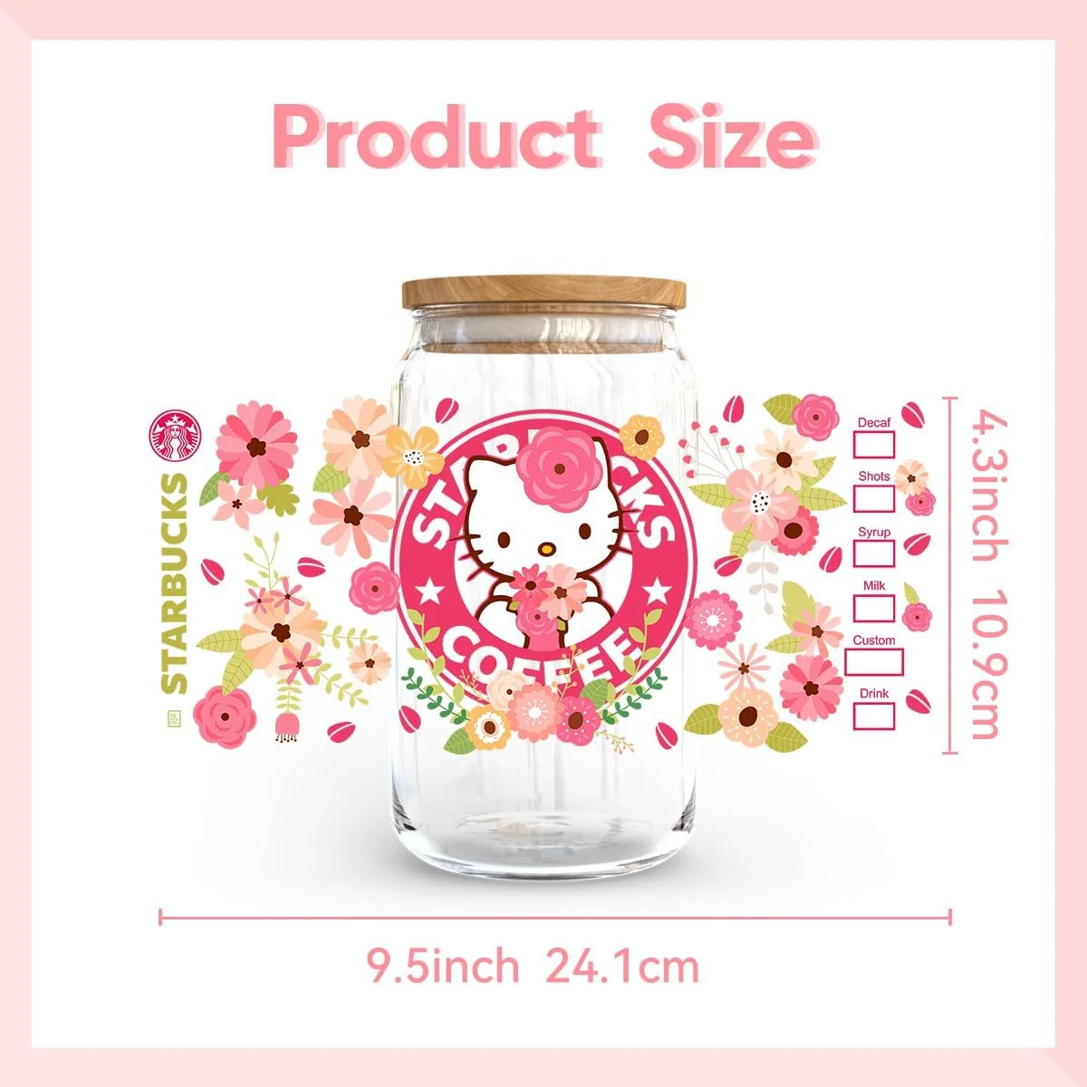 Miniso 12 zodiac signs Cute cat cartoon pattern 16OZ UV DTF Cup Wraps Sticker For Glass Libbey Can Selfadhesive Washable DIY