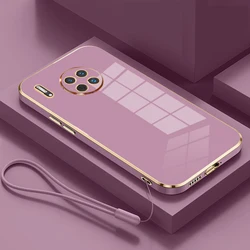 For Honor 50 Lite Case Honor 50 Lite Cover NTN-L22 NTN-LX1 NTN-LX3 Phone case Luxury Square Plating Shockproof Back Cover