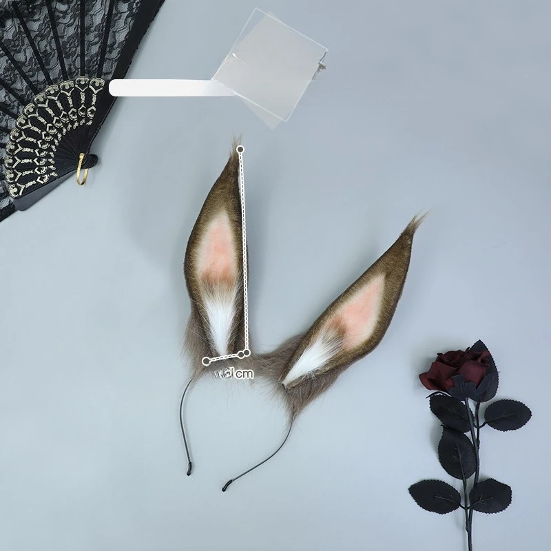 

Cute Rabbit Ear Headband Handmade Plush Cosplay Headdress for Girls