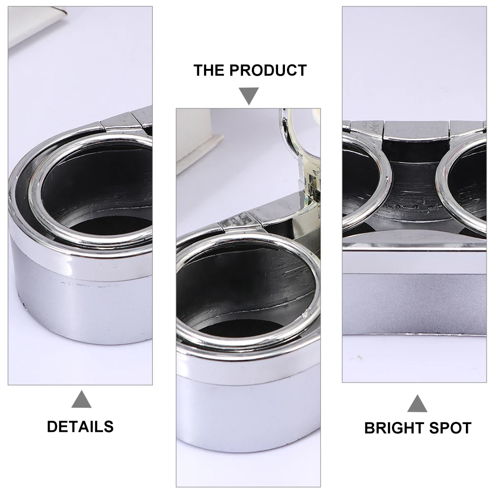 

2 Pcs Universal Car Cup Holder Lightweight Portable Waterproof Easy Clean Drink Rack for Most Vehicles Silver Color