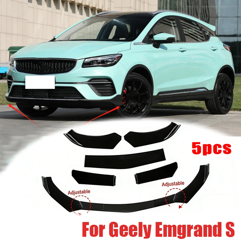

5Pcs ABS Material Universal Car Front Bumper Separator Bumper Lip Body Kit Duck Lip Separator For Geely Emgrand S Accessories