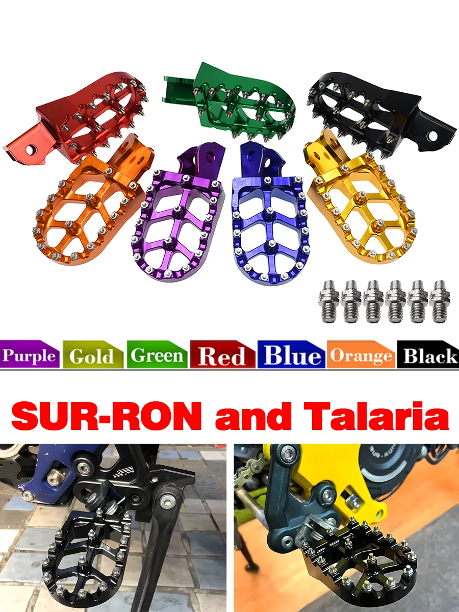 AliExpress LFMT Motorcycle CNC Footpegs Foot Pegs Rests Pedals For Sur-Ron Surron Sur ron Light Bee S & Light Bee X Electric Dirt Bike Footrest