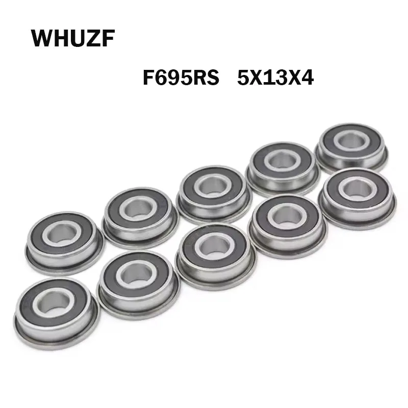 подшипник F695RS For VORON Mobius 2/3 2/4 3D Printer 10Pcs F695-RS Bearing 5*13*4 ABEC-7 Flanged Miniature F695 RS Ball Bearing