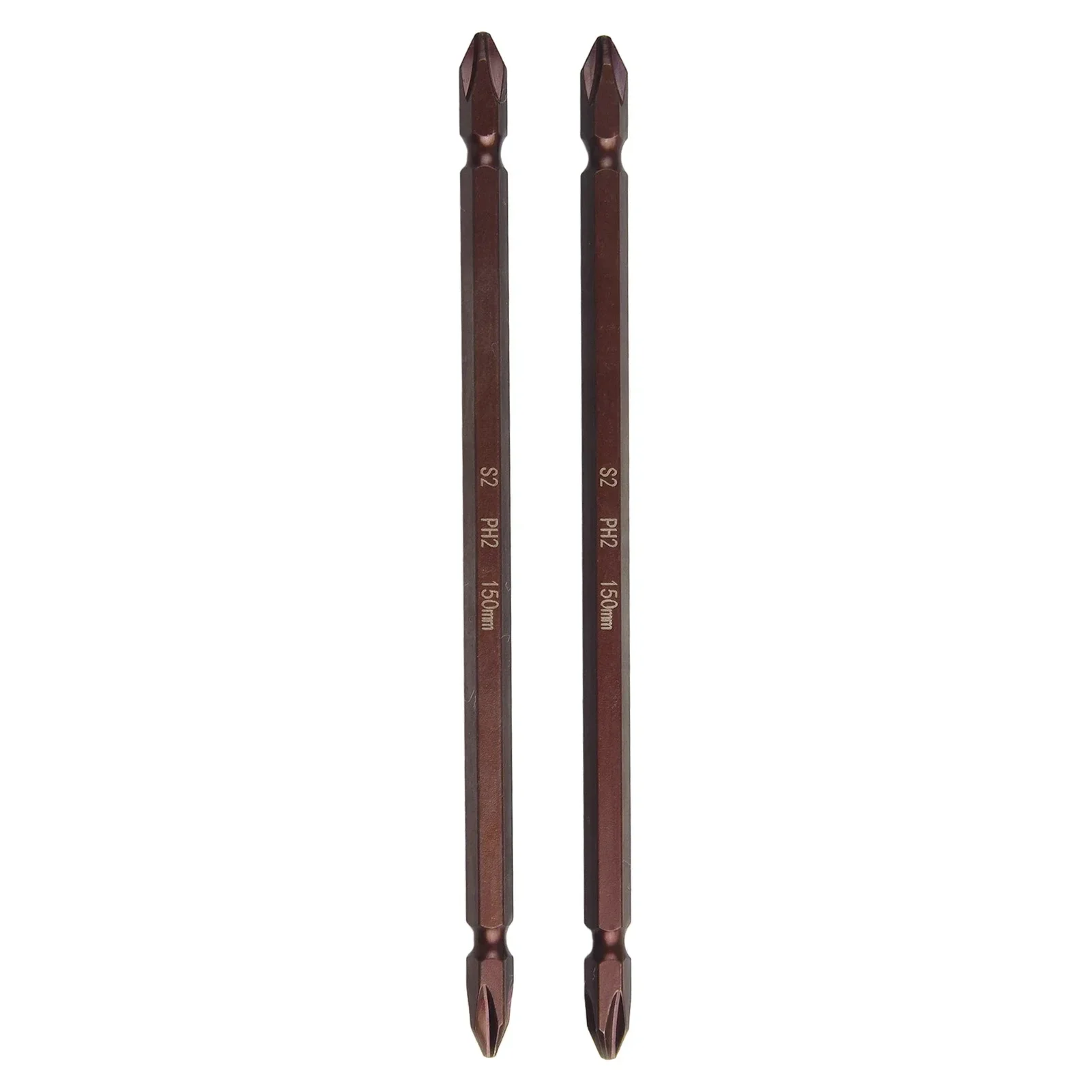 Hard Alloy Steel ไขควงแม่เหล็กชุด Bit สําหรับความแข็งแรงและความทนทาน 2PCS 65 มม.100 มม.150 มม.PH2 Double Head