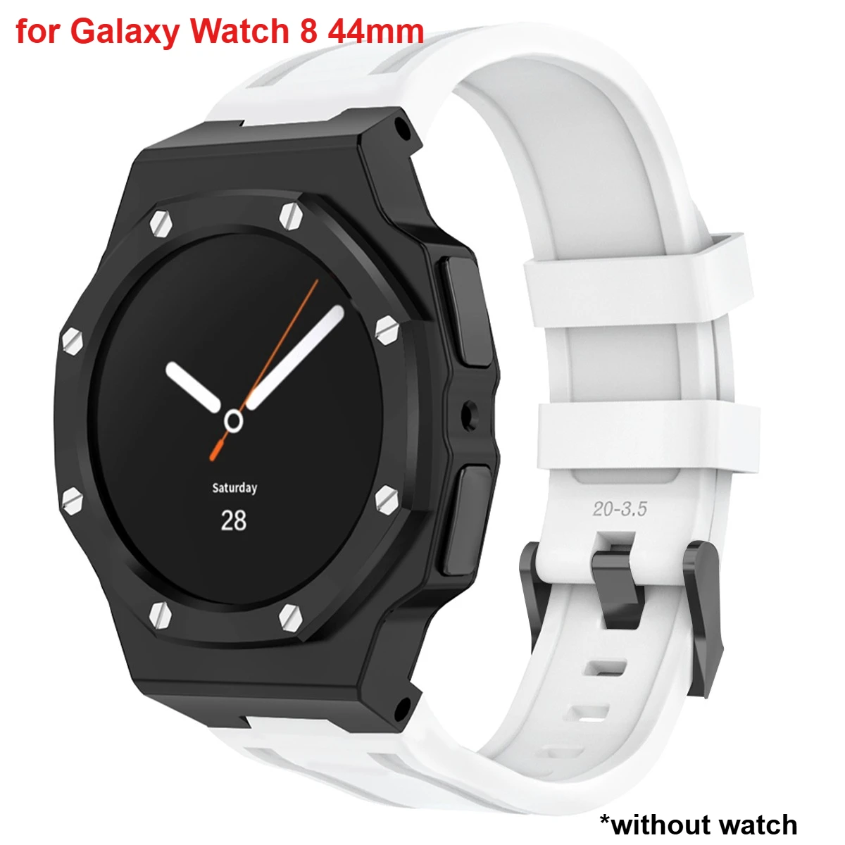 Luxe Mod Kit Voor Samsung Galaxy Horloge 8/8 Classic 40/44/46mm Legering Metalen behuizing Siliconen Band Volledige Cover Bescherming Band Set