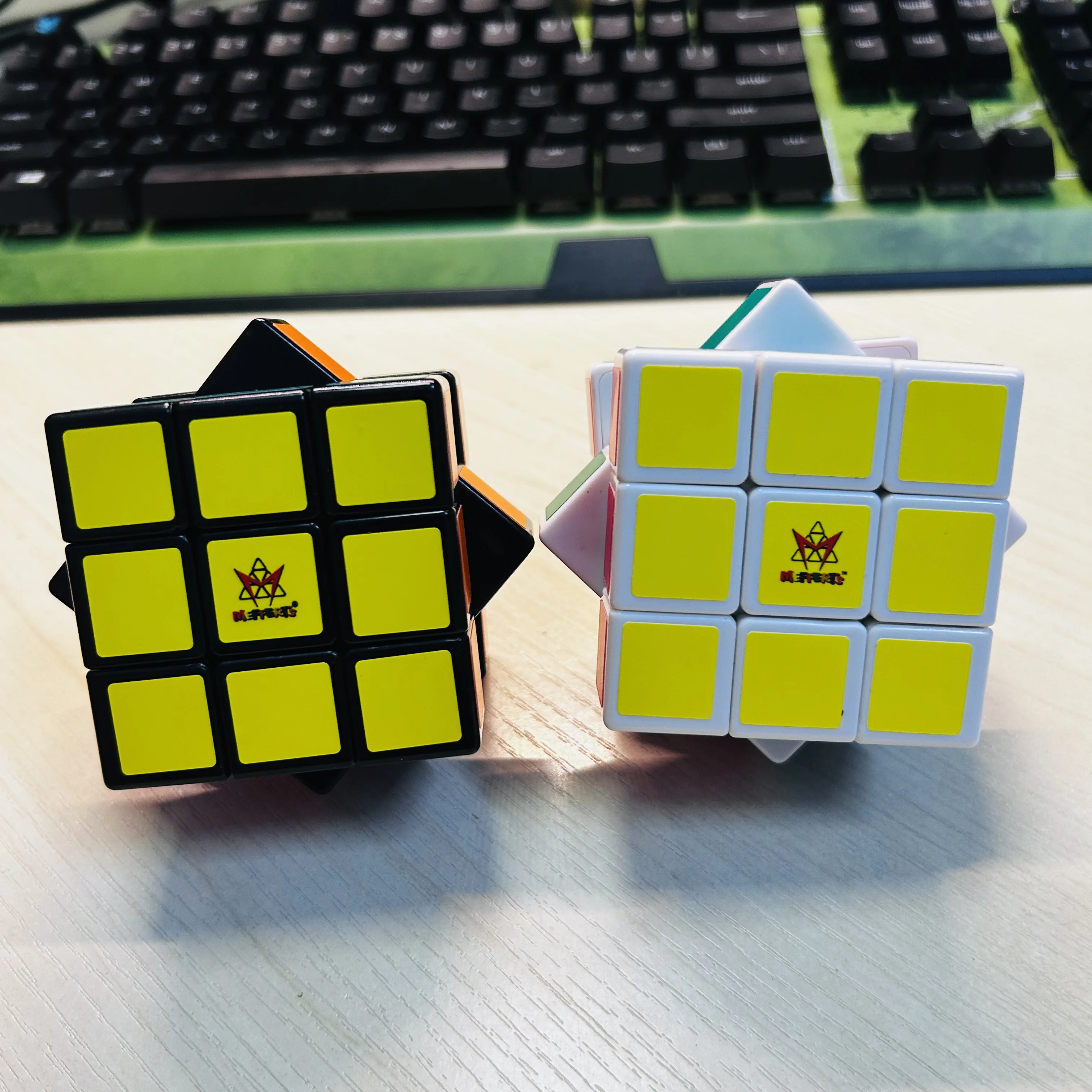 Meffert's Cube 3x3 Caixa Cubo Mágico Preto Branco 3x3x3 Cubo Mágico Quebra-cabeça Brinquedos Infantis