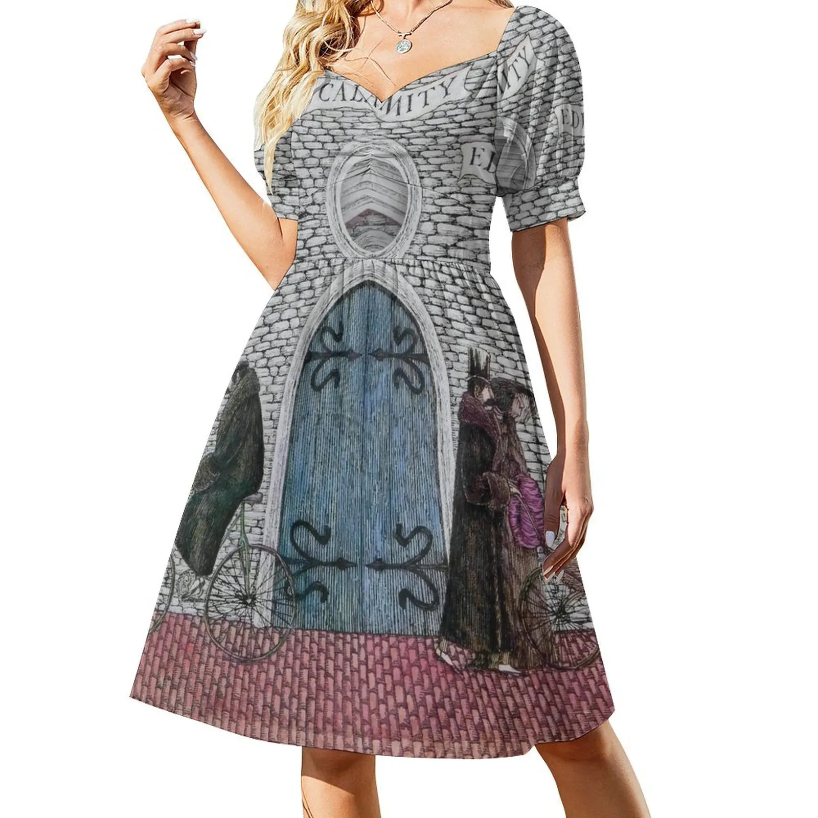 

Edward Gorey Short-Sleeved Dress party dress women elegant luxury elegant party dresses for women 2025