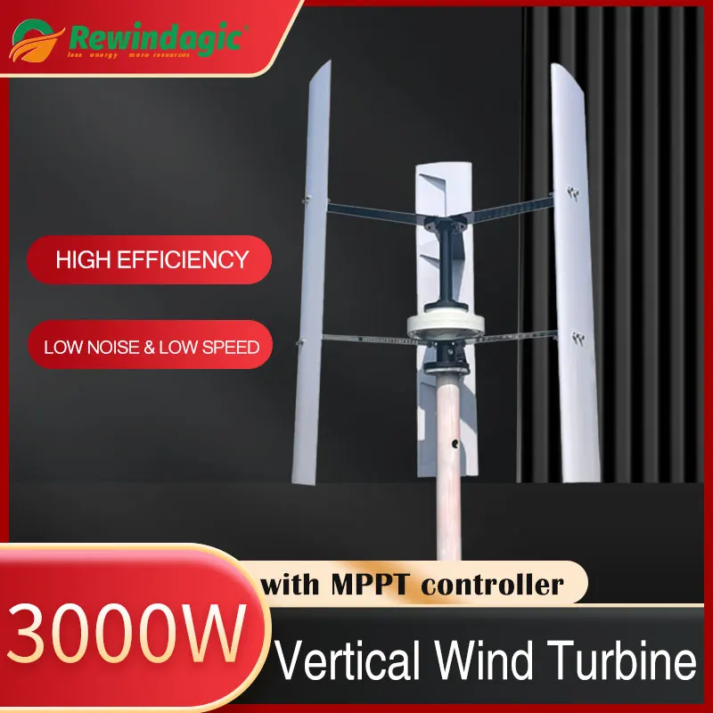 

Free Energy Windmill Vertical Wind Turbine 1KW 2KW 3KW Generator 12v 24v 48v 3 Phase Axis Maglev Generator Homeuse