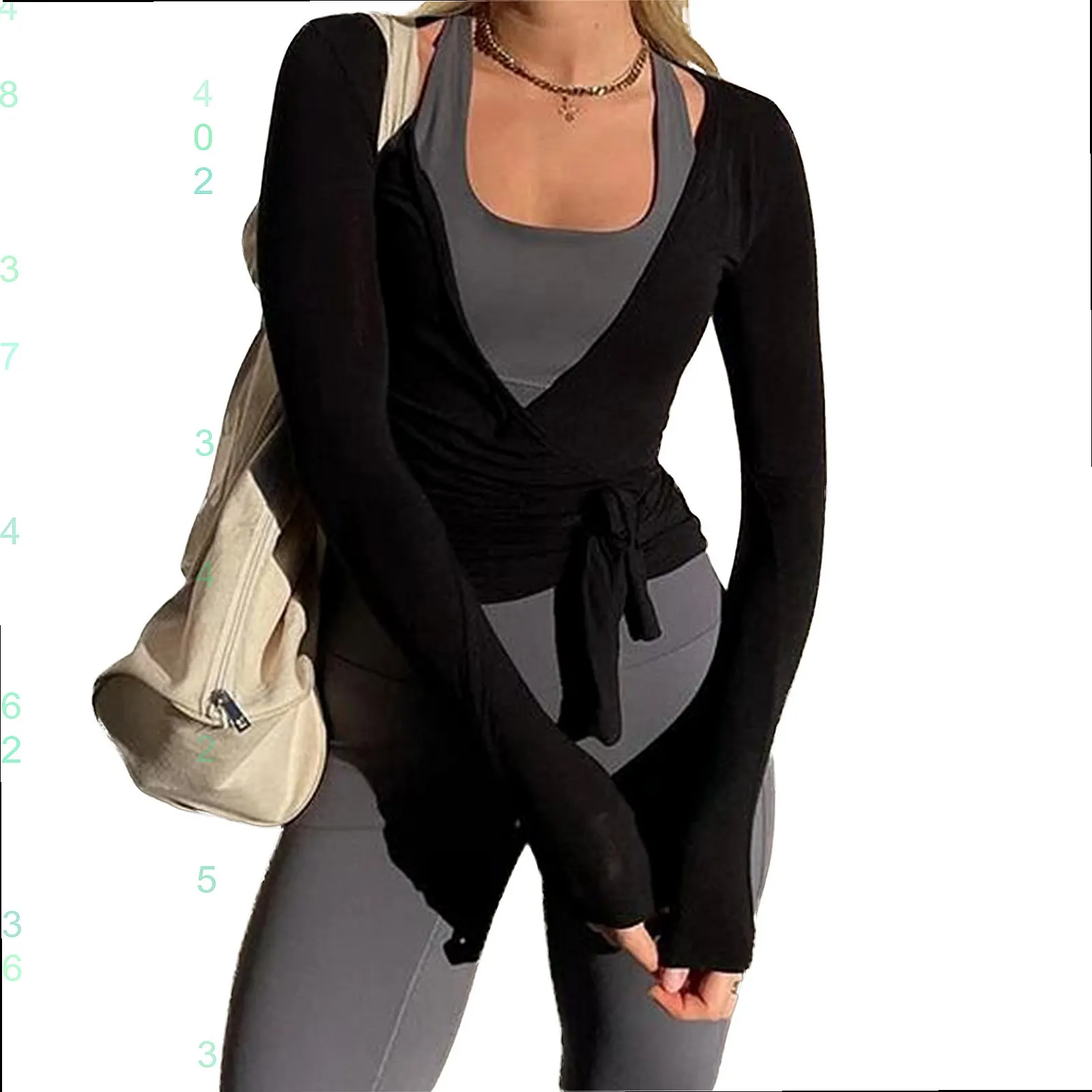 Spring Summer Long Sleeve Tops Women Knit Blouse Tee Shirts Casual Pullover Tunic Tops