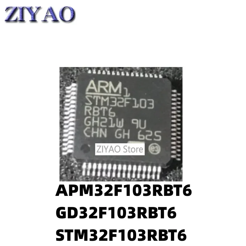 5PCS APM32F103RBT6 GD32F103RBT6 STM32F103RBT6 QFP64 microcontroller IC