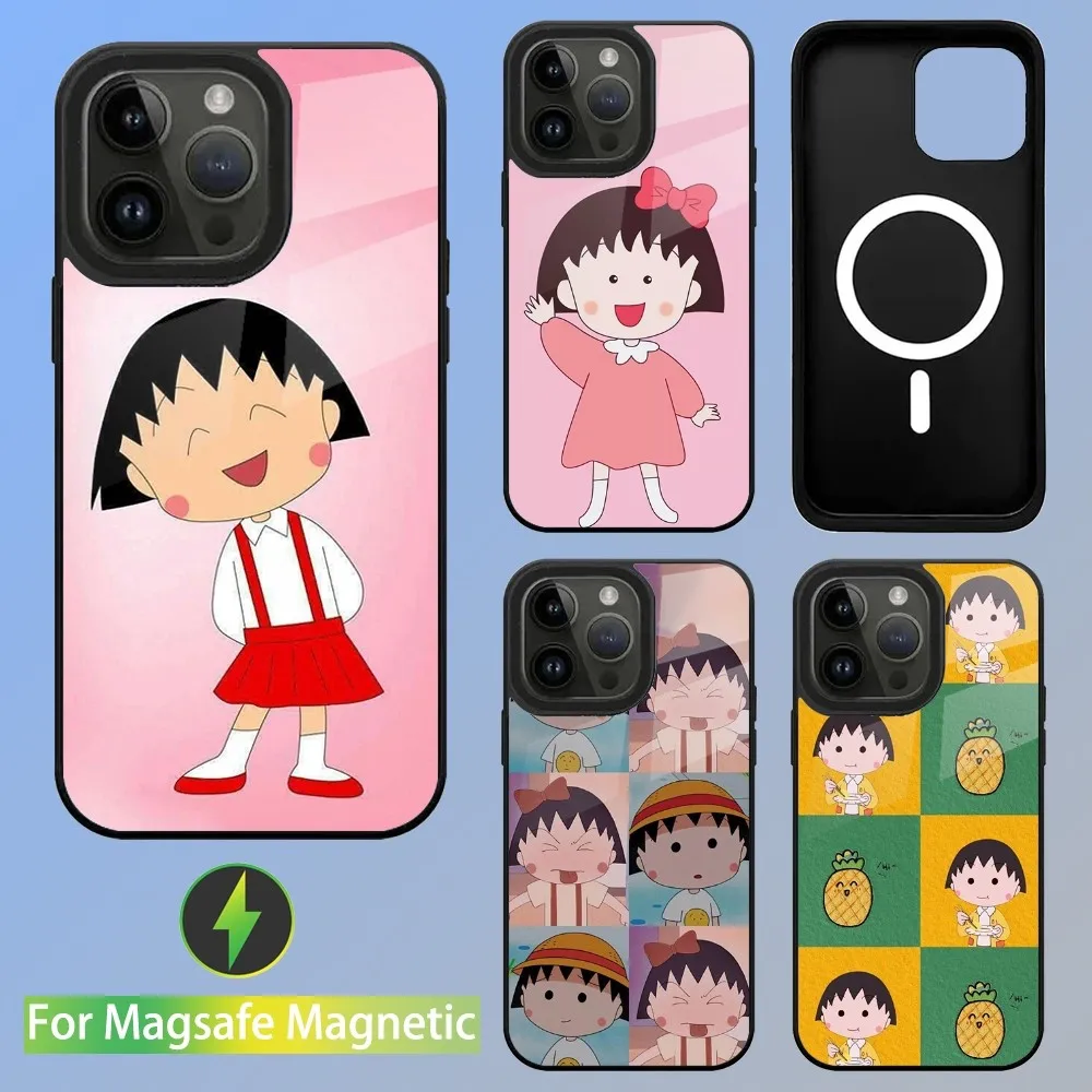 Anime Catoon C-Chibi M-Maruko Phone Case For iPhone 15,14,13,12,11,Plus,Pro,Max Mini Magsafe Magnetic Wireless Charging