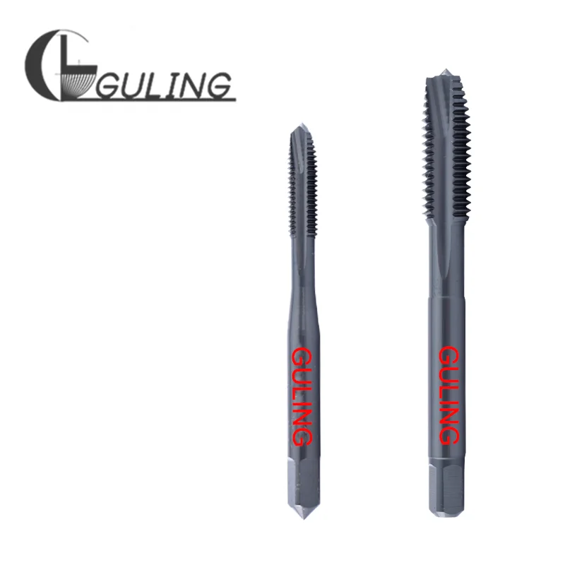 GULING HSSE Red Ring Metric Spiral Fluted Tap Pointed M2 M3 M4 M5 M6 M8 M10 M12M14 M16 M18 M24 Machine Screw Thread Taps