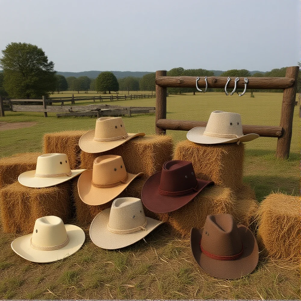 

Wide Brim Linen Western Cowboy Hat for Men and Women Rope Wrapping Rider Hat Outdoor Casual Cowboy Hat Travel Fashion Party Hat