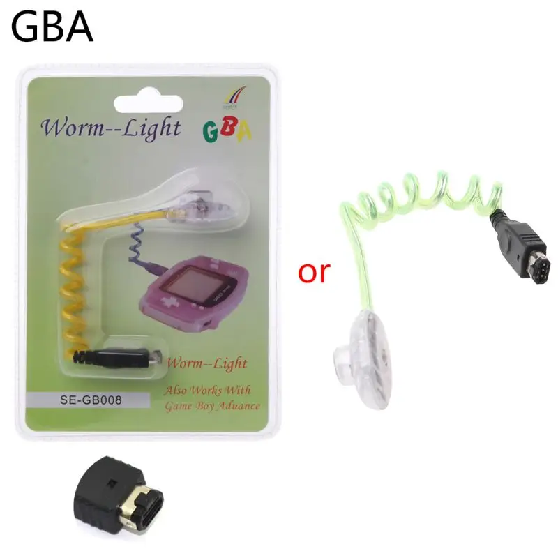 Worm Screen Light LED Illumination Night Lamp with Packing for GBA Gameboy Advance/for Game Boy Color GBC Console