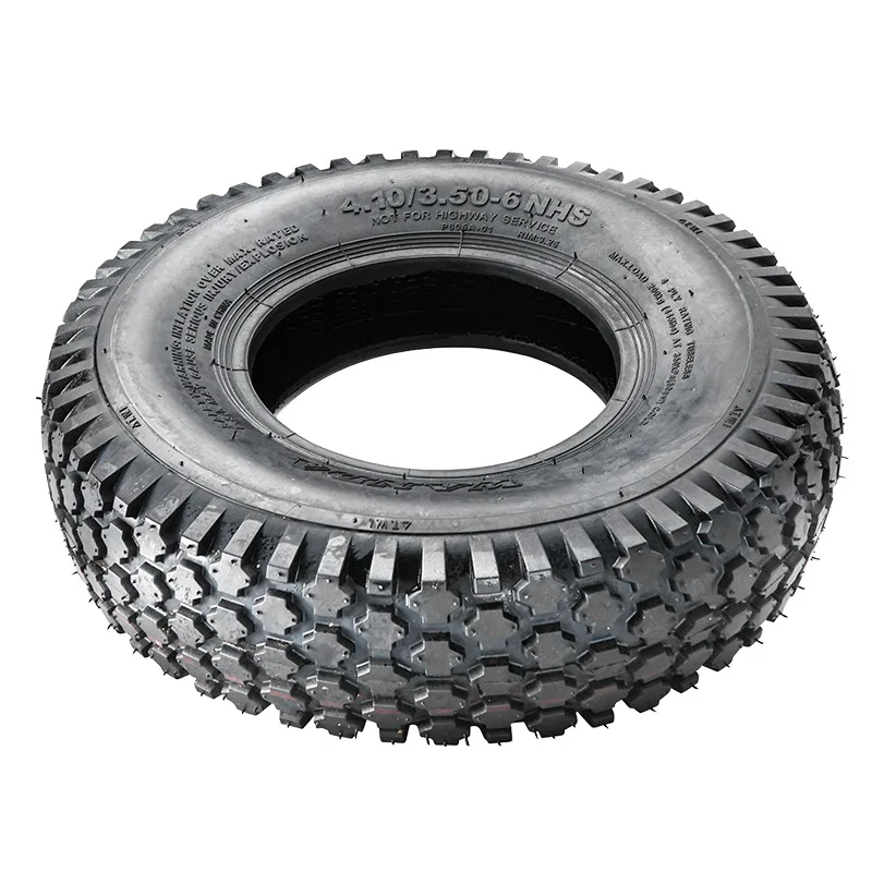 4.10/3.50-6 6 Inch Tubeless Tires Tricycle Tyres for Lawn Mower Utility Cart Wheelbarrow Wear-resistant Anti-skid Vacuum Tire