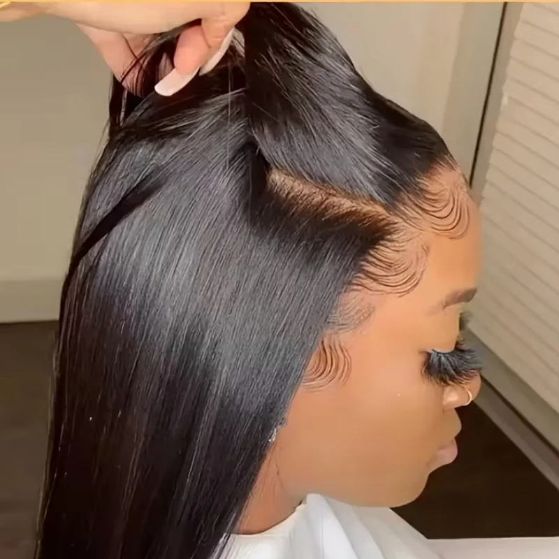 

Straight Human Hair Wig Glueless 13x4 Lace Front Wigs Transparent 13x6 Lace Frontal Wigs PrePlucked With Baby Hair Brazilian Wig
