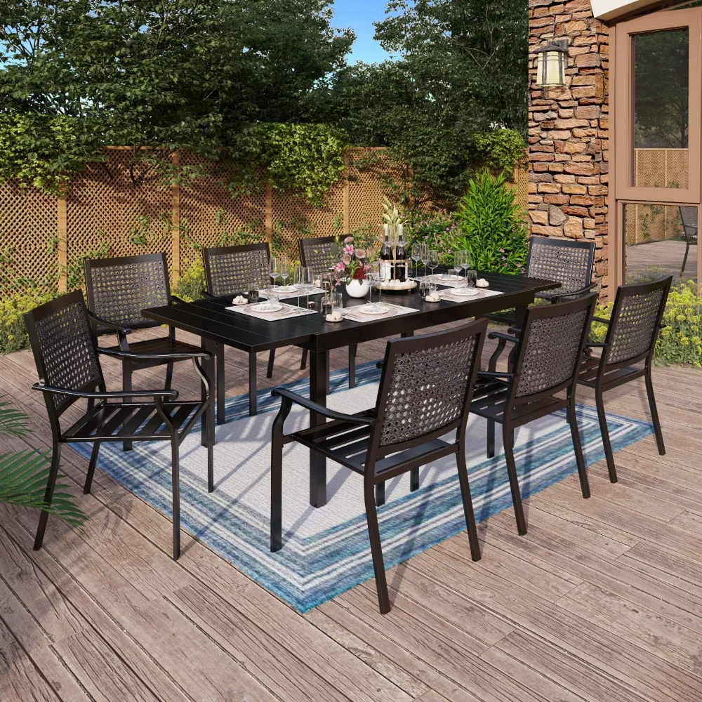 

Stackable outdoor chairs for terraces, suitable for gardens, weighing up to 350 pounds, outdoor metal chairs