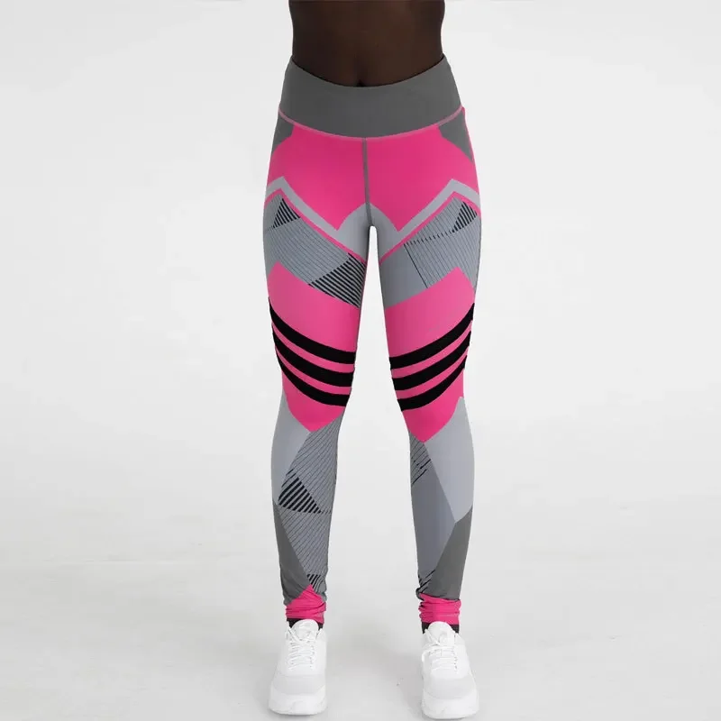 Pantalones de mujer con impresión Digital, mallas de Yoga, levantamiento de cadera, mallas de cintura alta, gimnasio, Fitness, pantalones para correr