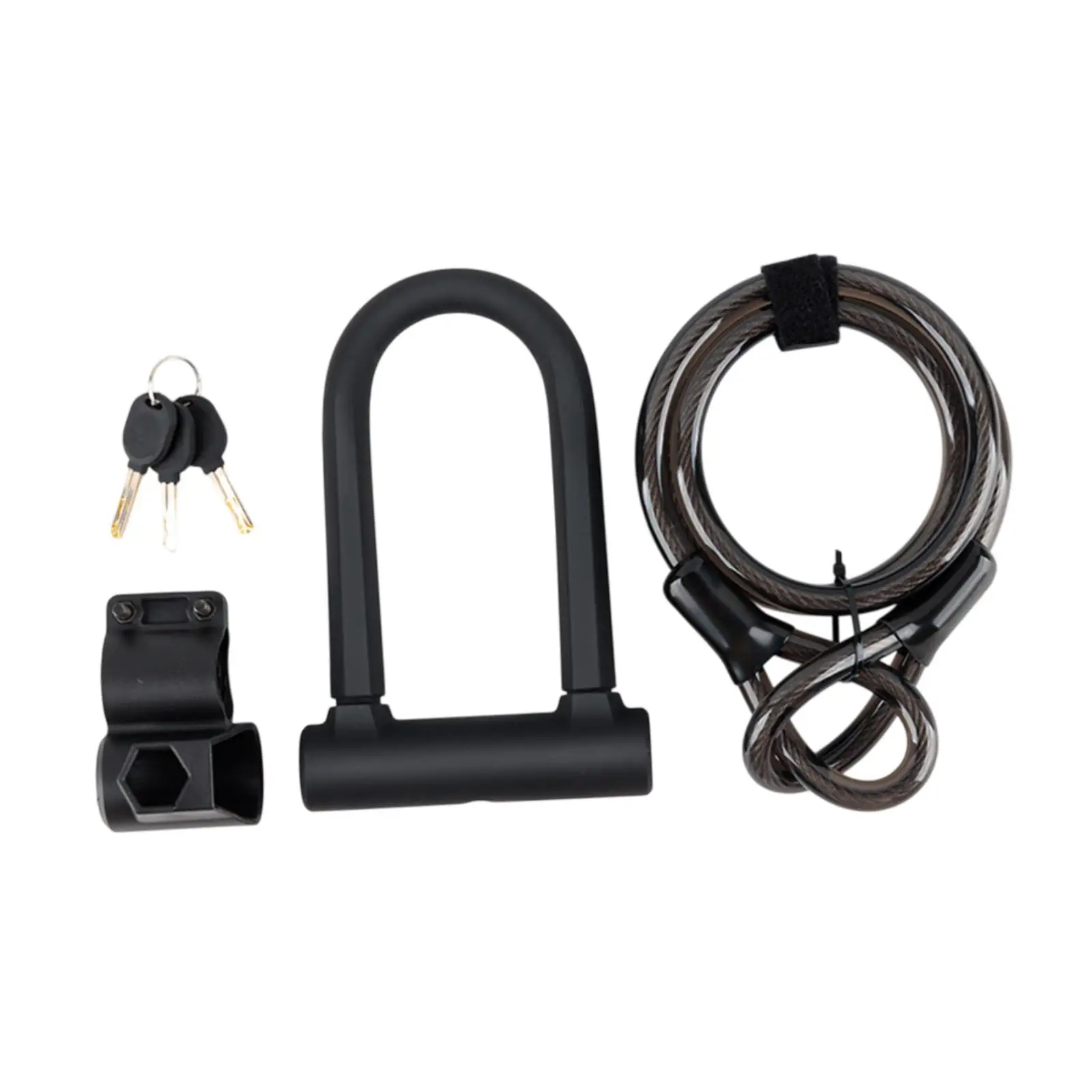 Portable Bike U Lock Scratch Resistant Alloy Steel Security Cable High Quality Bike Protection Equipment for Cycling Commuter