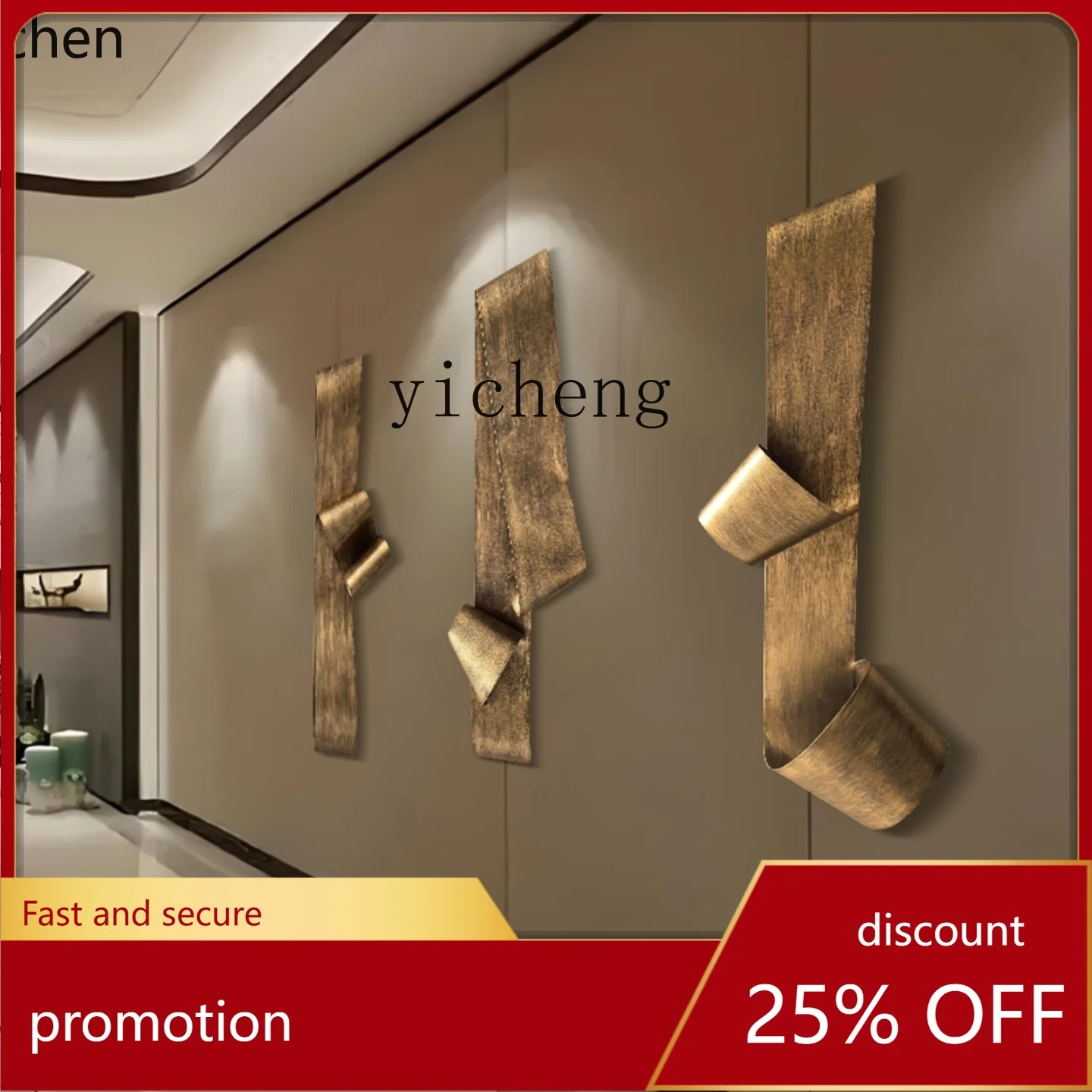 ZML Iron Art Decorative Painting Wall Hanging Living Room Background Wall Decoration Hallway Wall Decor