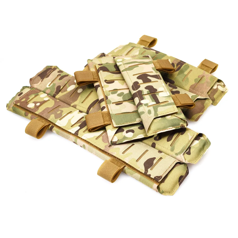 

1 Pair Tactical Plate Carrier Shoulder Pad Set Vest Laser Cutting Straps Cover