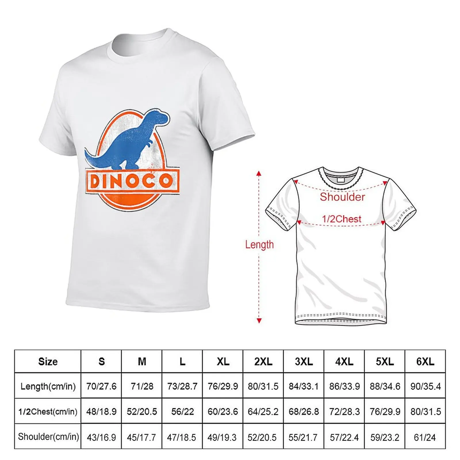 DINOCO Dinosaur Logo T-Shirt t shirts for man pack cotton t shirts for man cotton T-Shirt