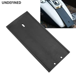 Motorcycle Gas Fuel Tank Panel Bib PU Leather Black Plain Simple Smooth For Harley Softail Fat Boy Deluxe 2000-2017 Dyna FXDWG