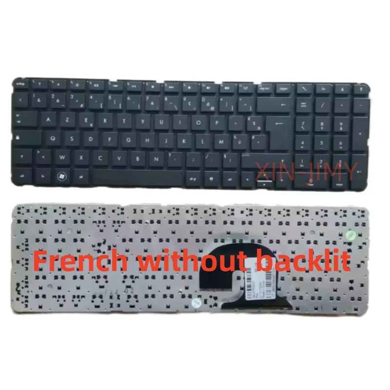 Teclado francês para laptop HP Pavilion dv7-4000 DV7-4050 dv7-4100 dv7-4200 dv7-5000 dv7t-5000 LX7 sem retroiluminação sem moldura