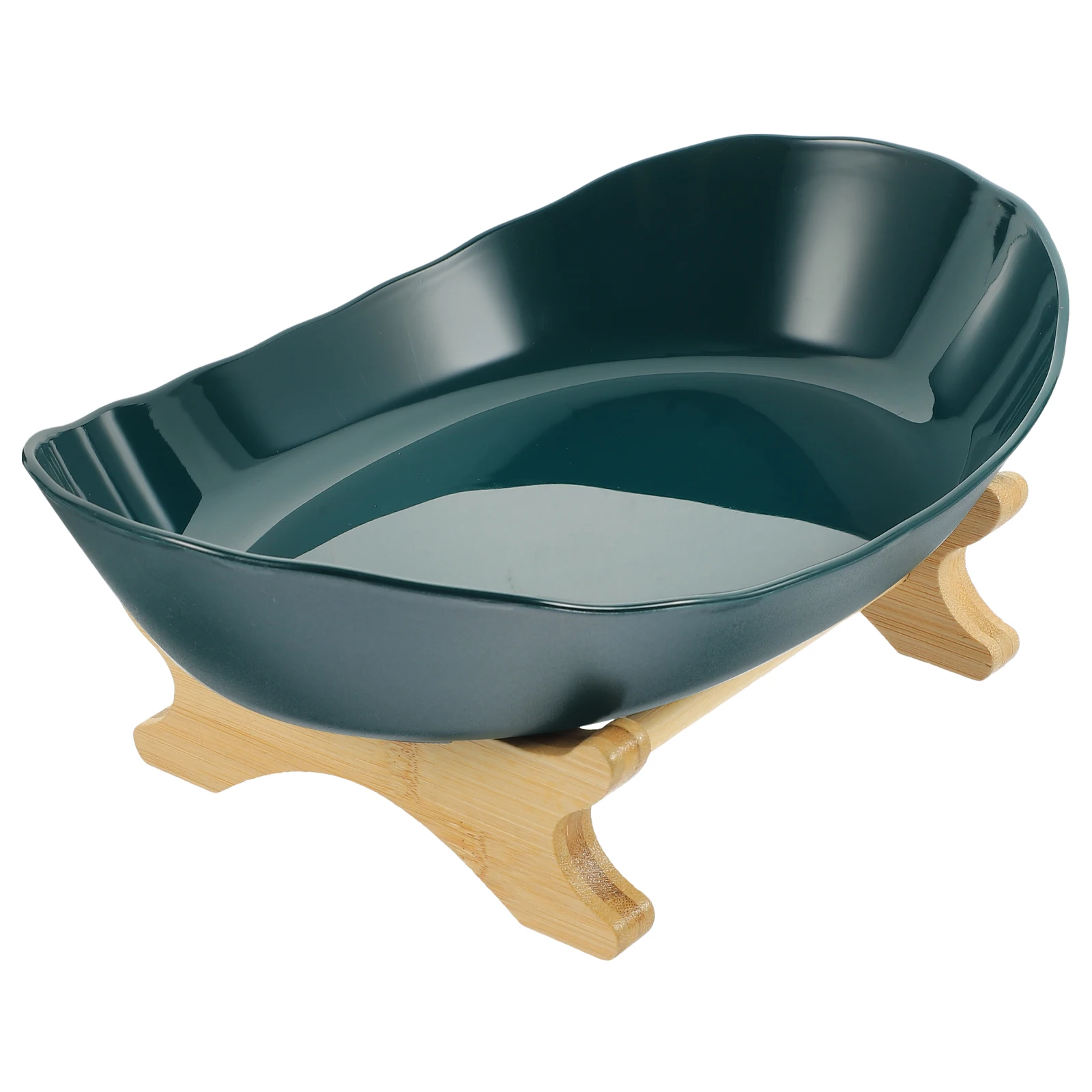 

Snack Fruit Plate Bowl Kitchen Counter Decor Tray Bread Holder Dessert Display Sturdy Plastic Wood Craft Large Serving Bowls