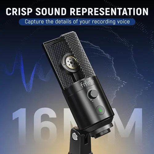 Imagen 2 del producto FIFINE-Micrófono de Streaming USB con filtro Pop, conjunto de micrófono de condensador con Control táctil a silencio y Vol para PC, grabación y YouTube-K669PRO1
