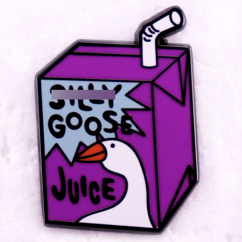 A3138 Purple Goose Juice Lapel Pins for Backpack Hard Enamel Pin Brooch for Clothes Children Metal Badges Jewelry Collections