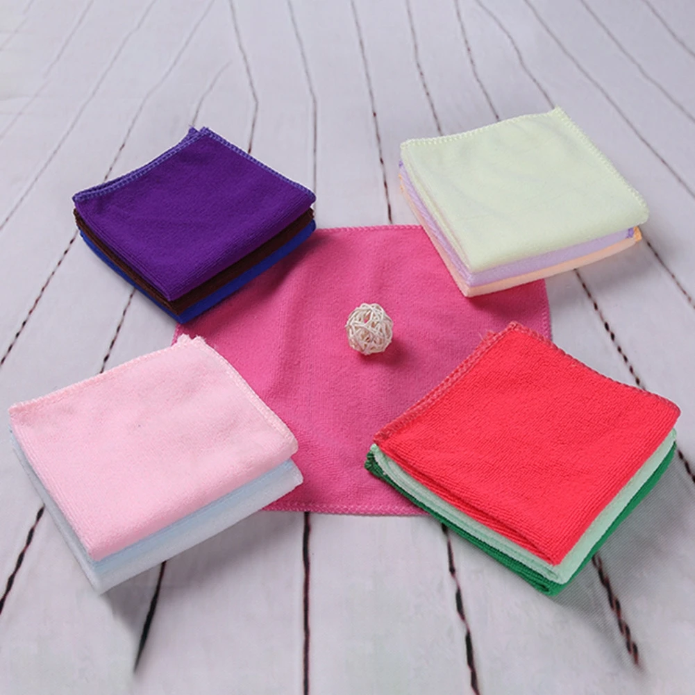 Random Color Multi-Color Fiber And Cotton Soft Soothing Face Towel Brand New And High Quality Cleaning Wash Cloth Hand Towel