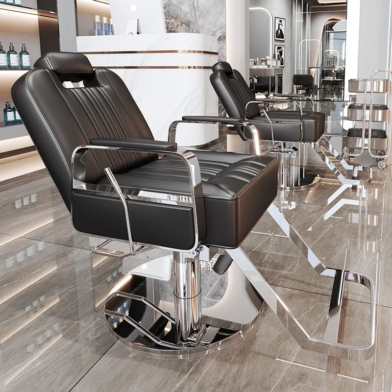Inklapbare voetensteun kapperstoel professionele moderne salonstoel comfortabele luxe Silla De Corte De Pelo salonmeubilair