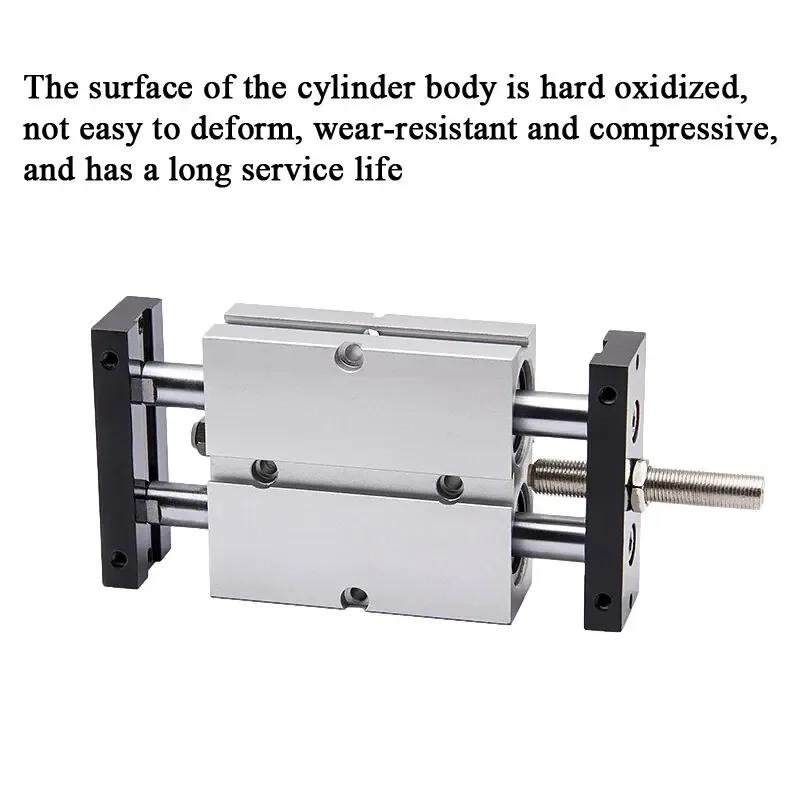 TNJ Adjustable Stroke Cylinder Pneumatic Double Shaft Double Rod TNJ10/16/20/25/32 mm Bore 20/30/40/50/75/100 mm Stroke.