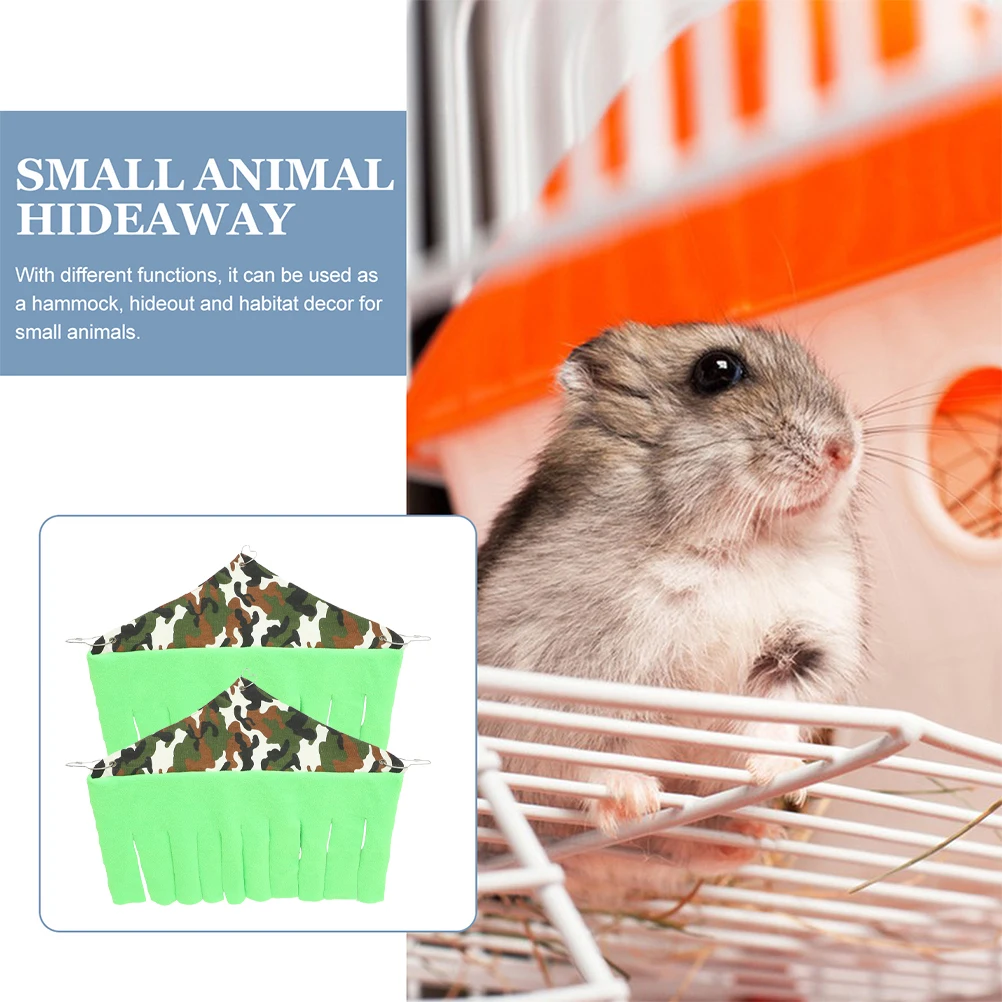 

2 Pcs Cage Corner Hideout Guinea Pig Bunny Hamster Hideaway Hamster Corner Beds Small Pet House Decor Easy Install