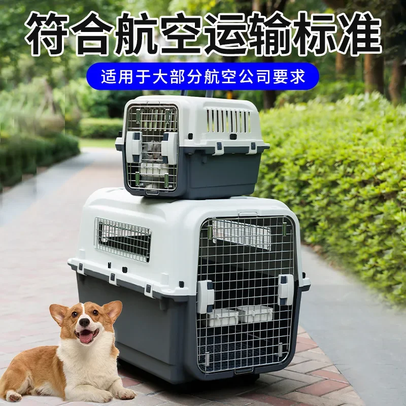 Portable Plastic Small and Medium Pet Outgoing Checked Air Freight Box Removable Cat Pet Air Box