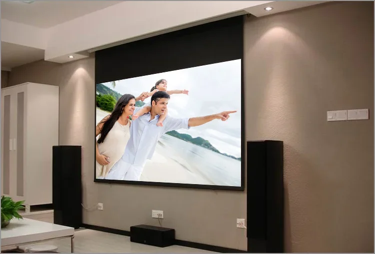 Cheap China Supplier Motorized Projector Screen Cinema Electric Projection Screen Price