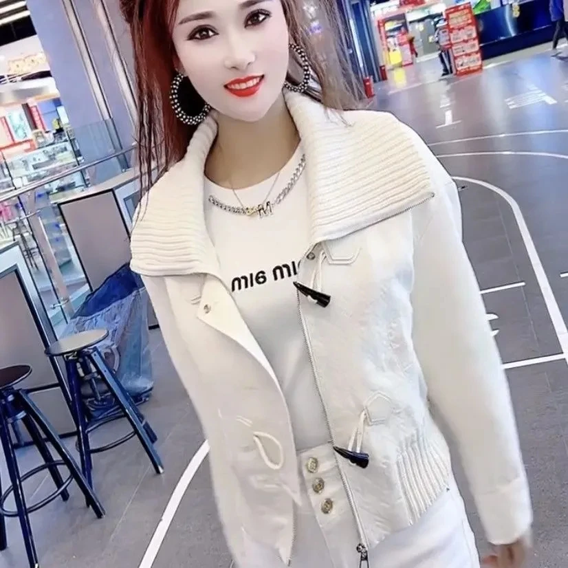 

2023 Spring and autumn new jacket large lapel short western-style short jacket casual fashion thin jacket top