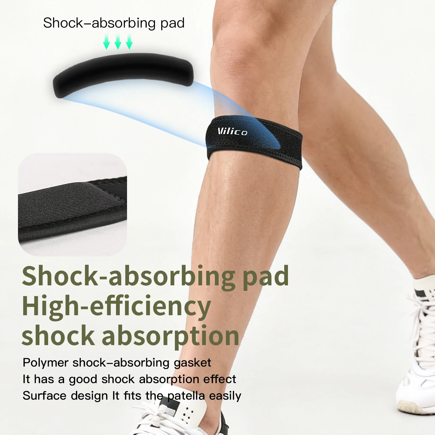 Rodillera rótula de Gel de sílice, Protector de correa para tendón de rodilla, rodillera para correr, deportes, ciclismo, gimnasio, equipo protector de soporte para rodilla, 1 ud.