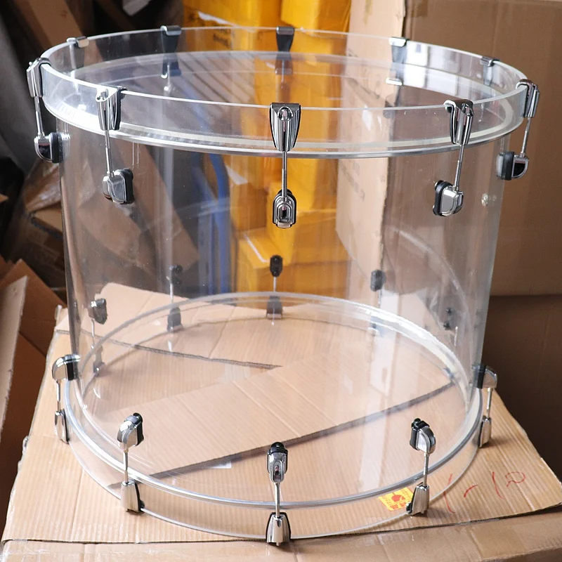 12x8 inch 16x16 inch 20x18inch acrylic drum floor completed drum transparent color