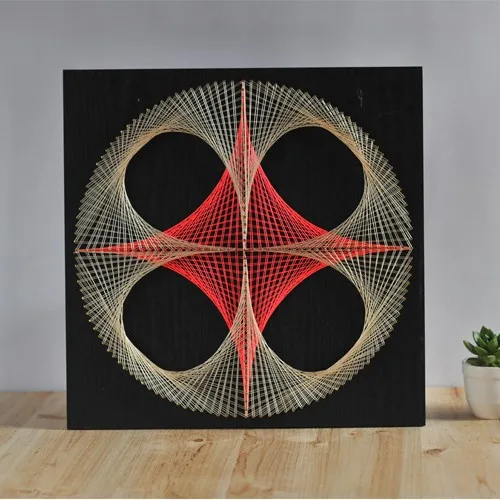 Geometric Winding Painting Nail String Silk Painting DIY Material Kit Family Group Building Decorative Art Home Fabric Sewing